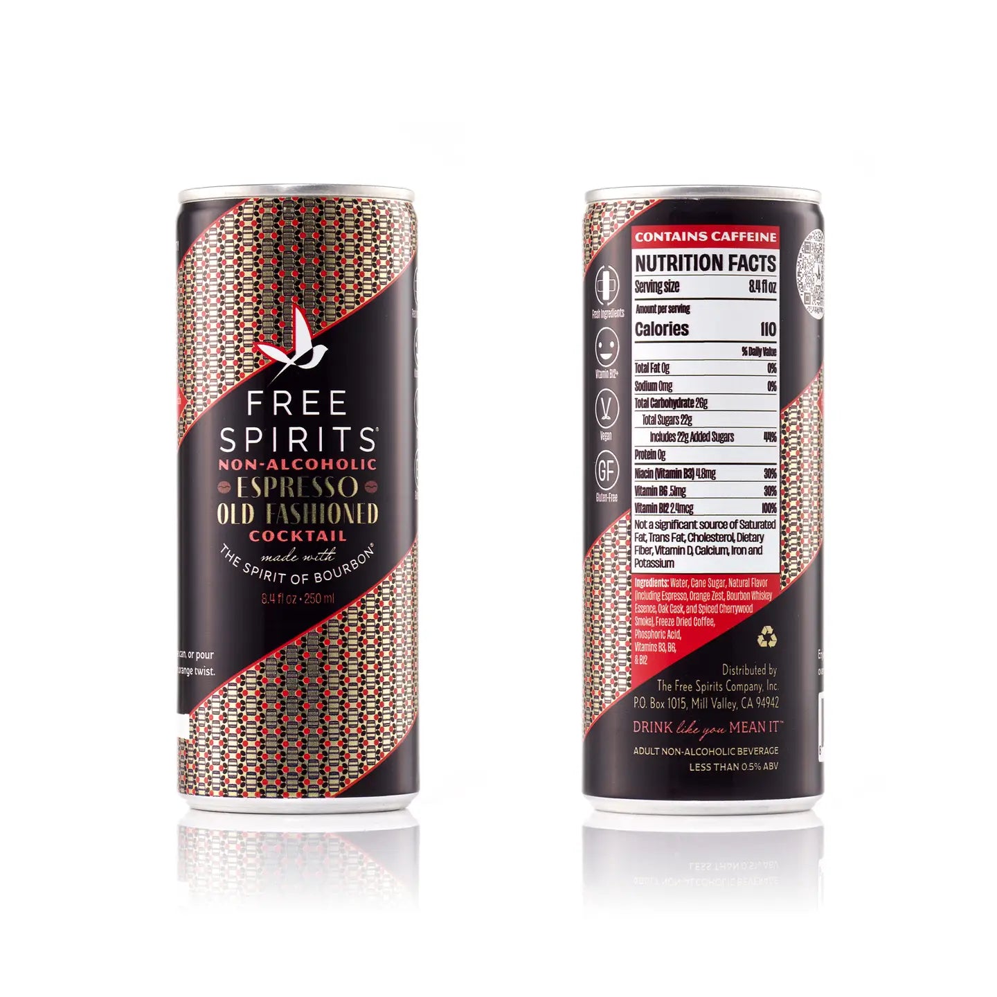 Free Spirits Espresso Old Fashioned (4-Pack) | Na Cocktail